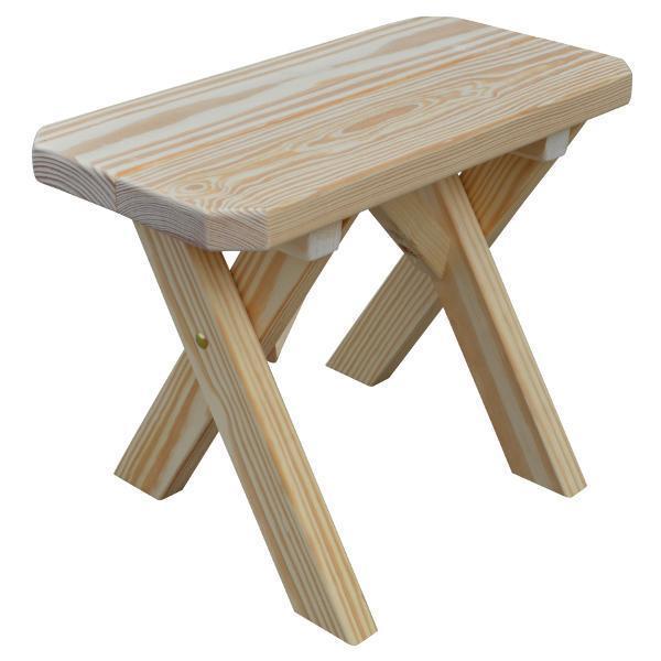 A &amp; L Furniture Yellow Pine Crossleg Bench Size 5ft, 6ft, 8ft Picnic Bench 5ft / Unfinished