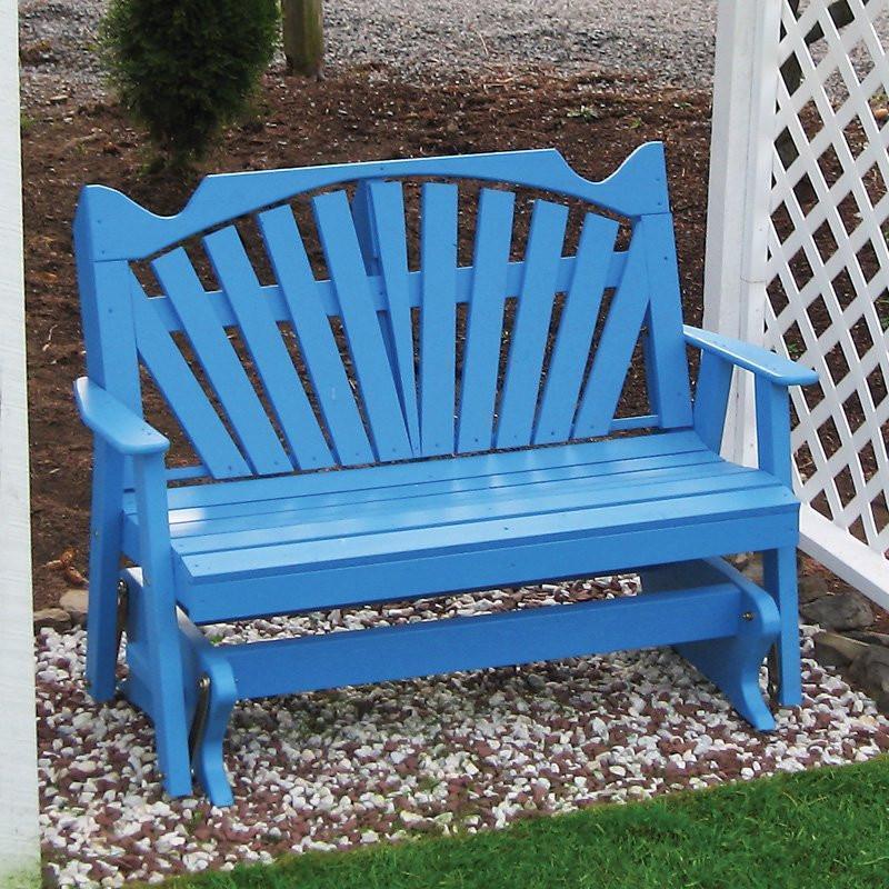 Yellow Pine Fan Back Style Glider - The Charming Bench Company