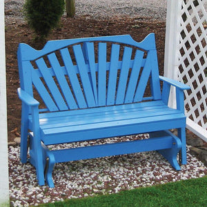 Yellow Pine Fan Back Style Glider - The Charming Bench Company