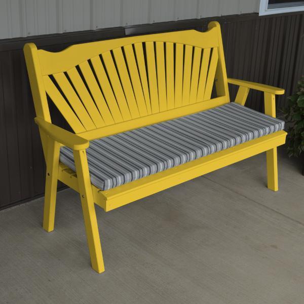 Yellow Pine Fanback Garden Bench - The Charming Bench Company