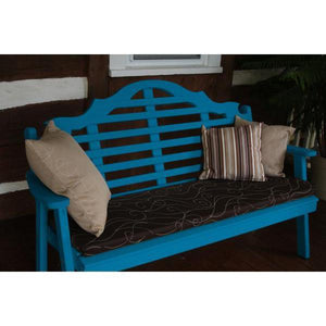 A & L Furniture Yellow Pine Marlboro Garden Bench Garden Benches 4ft / Unfinished