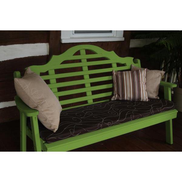 A &amp; L Furniture Yellow Pine Marlboro Garden Bench Garden Benches 4ft / Unfinished
