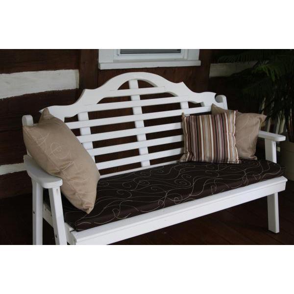 A &amp; L Furniture Yellow Pine Marlboro Garden Bench Garden Benches 4ft / Unfinished