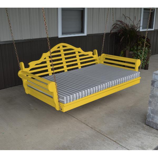 A &amp; L Furniture Yellow Pine Marlboro Swing Bed Size 6ft and 75” Swing Beds 6ft / Unfinished / No