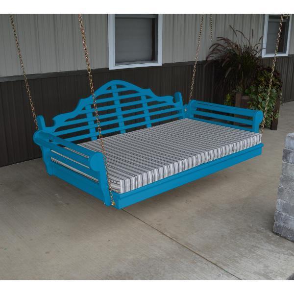 A &amp; L Furniture Yellow Pine Marlboro Swing Bed Size 6ft and 75” Swing Beds 6ft / Unfinished / No