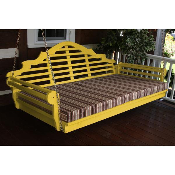 A &amp; L Furniture Yellow Pine Marlboro Swing Bed Size 6ft and 75” Swing Beds 6ft / Unfinished / No