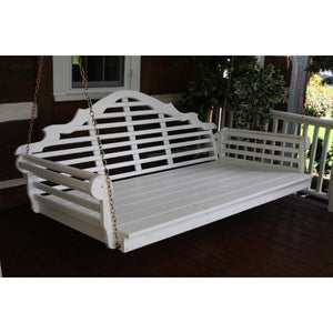 A & L Furniture Yellow Pine Marlboro Swing Bed Size 6ft and 75” Swing Beds 6ft / Unfinished / No