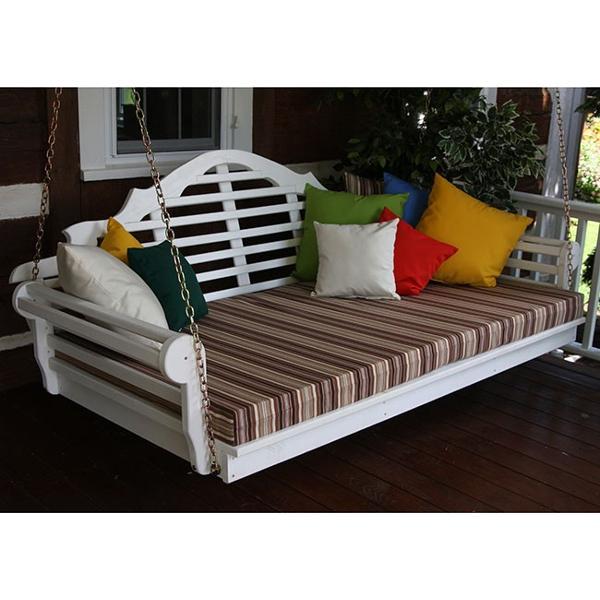 A &amp; L Furniture Yellow Pine Marlboro Swing Bed Size 6ft and 75” Swing Beds 6ft / Unfinished / No