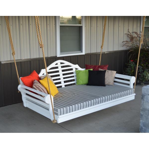 A &amp; L Furniture Yellow Pine Marlboro Swing Bed Swing Beds 4ft / Unfinished / No