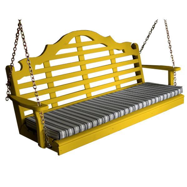 A &amp; L Furniture Yellow Pine Marlboro Swing Canary Yellow