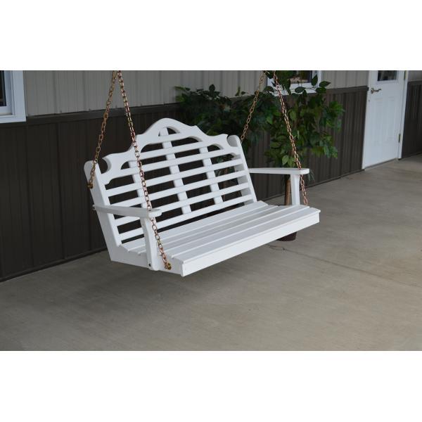 A &amp; L Furniture Yellow Pine Marlboro Swing Swings 4ft / White