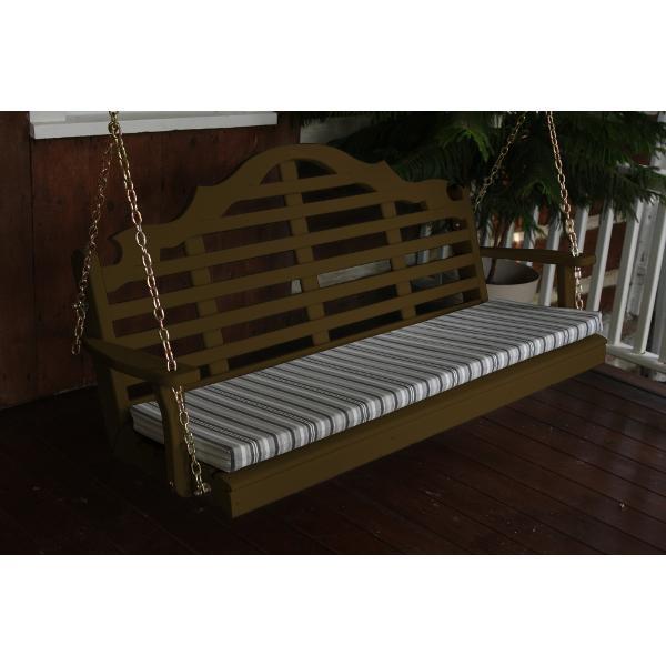 A &amp; L Furniture Yellow Pine Marlboro Swing Swings 5ft / Coffee