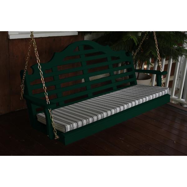 A &amp; L Furniture Yellow Pine Marlboro Swing Swings 5ft / Dark Green