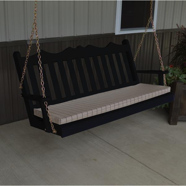 A &amp; L Furniture Yellow Pine Royal English Garden Swing Swings 4ft / Unfinished