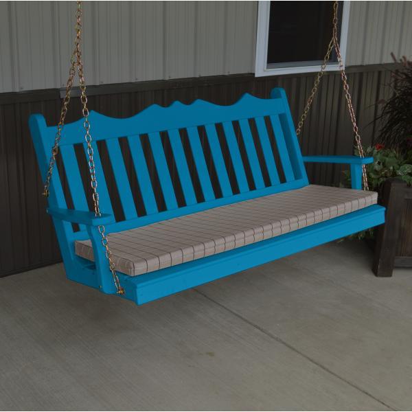 A &amp; L Furniture Yellow Pine Royal English Garden Swing Swings 4ft / Unfinished