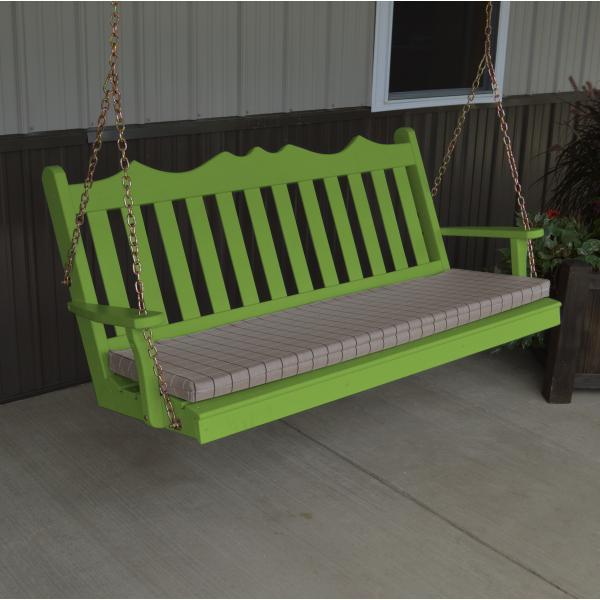 A &amp; L Furniture Yellow Pine Royal English Garden Swing Swings 4ft / Unfinished