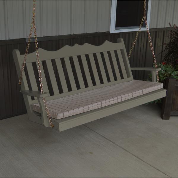 A &amp; L Furniture Yellow Pine Royal English Garden Swing Swings 4ft / Unfinished