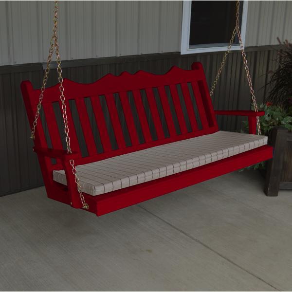 A &amp; L Furniture Yellow Pine Royal English Garden Swing Swings 4ft / Unfinished