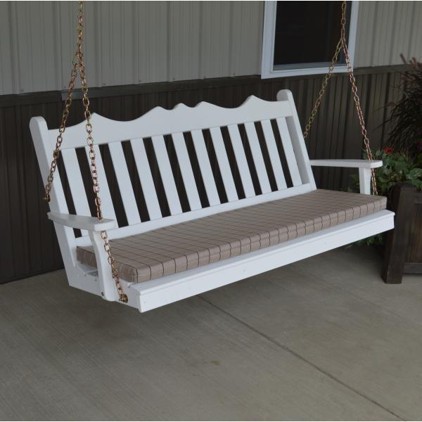 A &amp; L Furniture Yellow Pine Royal English Garden Swing Swings 4ft / Unfinished