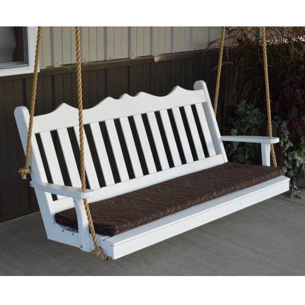 A &amp; L Furniture Yellow Pine Royal English Garden Swing Swings 4ft / Unfinished