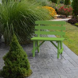 Yellow Pine Traditional Backed Bench - The Charming Bench Company