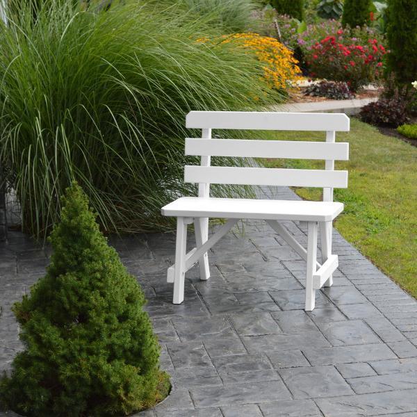 Yellow Pine Traditional Backed Bench - The Charming Bench Company