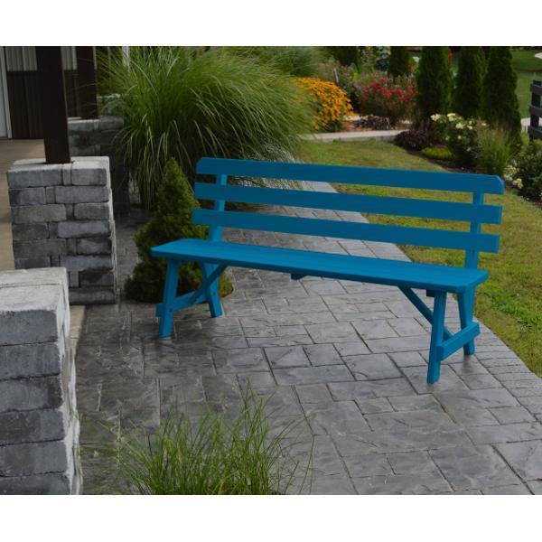 Yellow Pine Traditional Backed Bench - The Charming Bench Company
