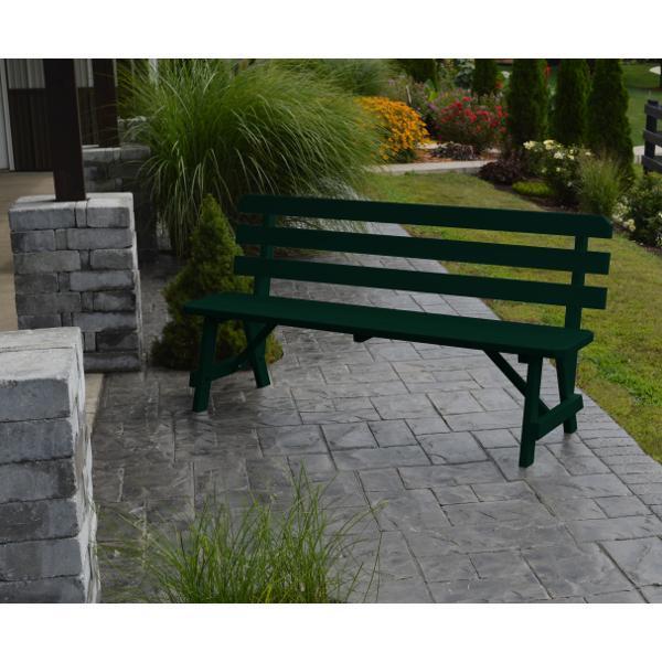 Yellow Pine Traditional Backed Bench - The Charming Bench Company