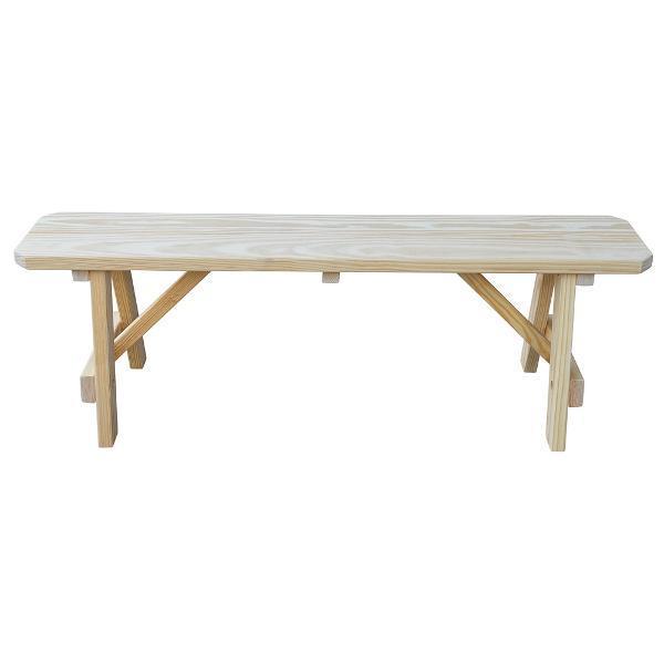 A &amp; L Furniture Yellow Pine Traditional Bench Picnic Bench 2ft / Unfinished