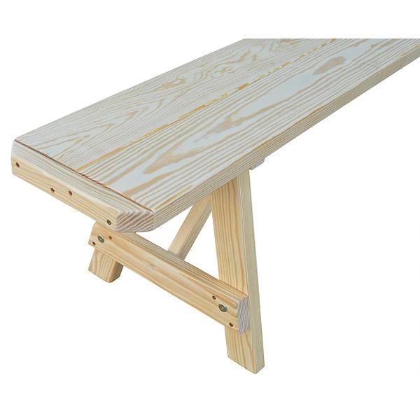 A &amp; L Furniture Yellow Pine Traditional Bench Picnic Bench 2ft / Unfinished
