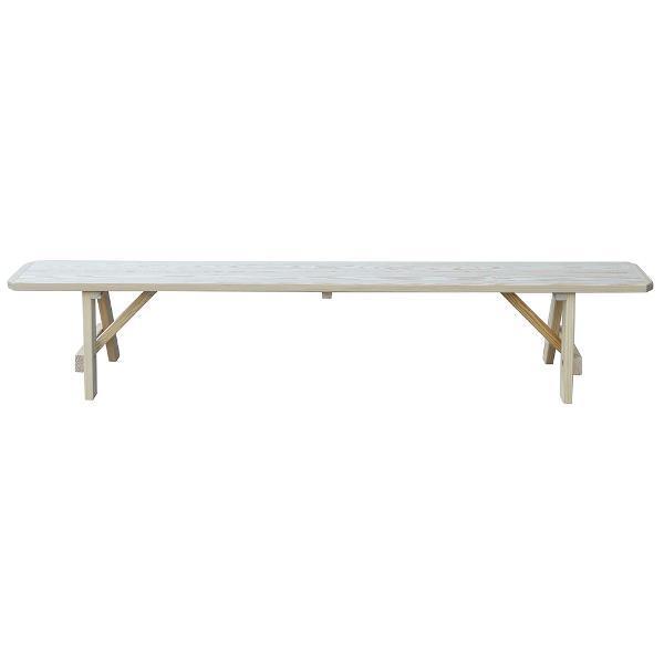 A &amp; L Furniture Yellow Pine Traditional Bench Picnic Bench 2ft / Unfinished