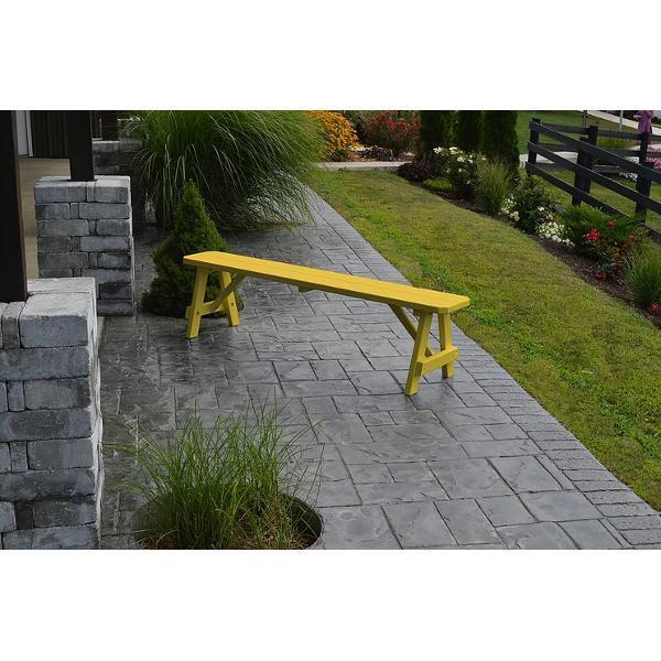 A &amp; L Furniture Yellow Pine Traditional Bench Picnic Bench 2ft / Unfinished