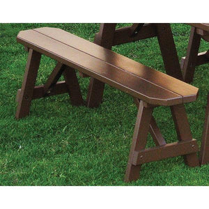 A & L Furniture Yellow Pine Traditional Bench – Size 5ft, 6ft, 8ft Picnic Bench 5ft / Unfinished
