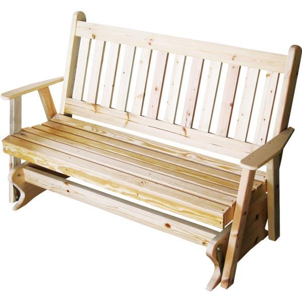 Yellow Pine Traditional English Style Glider - The Charming Bench Company