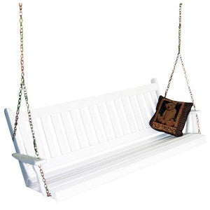 Yellow Pine Traditional English Style Porch Swing - The Charming Bench Company