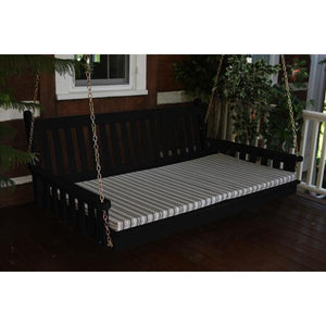A & L Furniture Yellow Pine Traditional English Swing Bed Swing Beds 4ft / Unfinished / No