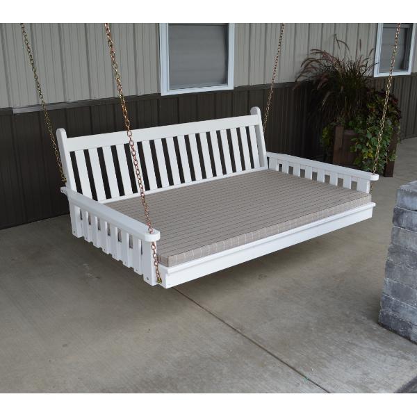 A &amp; L Furniture Yellow Pine Traditional English Swing Bed Swing Beds 4ft / Unfinished / No