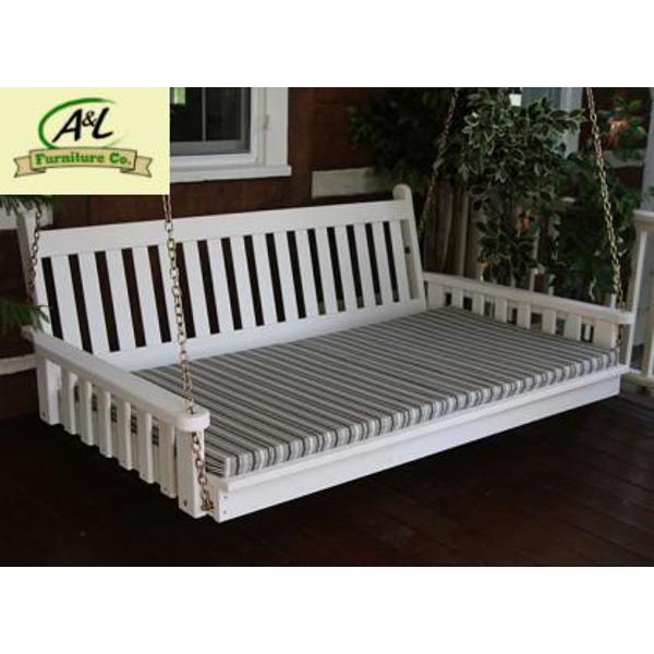 A &amp; L Furniture Yellow Pine Traditional English Swing Bed Swing Beds 4ft / Unfinished / No