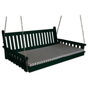 A & L Furniture Yellow Pine Traditional English Swing Bed Swing Beds 4ft / Unfinished / No