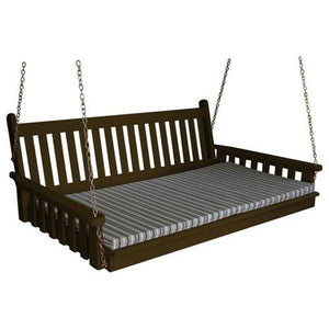 A & L Furniture Yellow Pine Traditional English Swing Bed Swing Beds 4ft / Unfinished / No