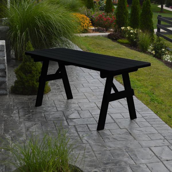 A &amp; L Furniture Yellow Pine Traditional Table Only – Size 6ft and 8ft Table 6ft / Black / No