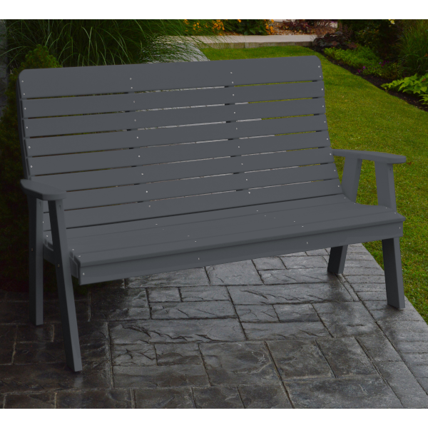 A&amp;L Poly Color Samples Garden Bench Dark Gray