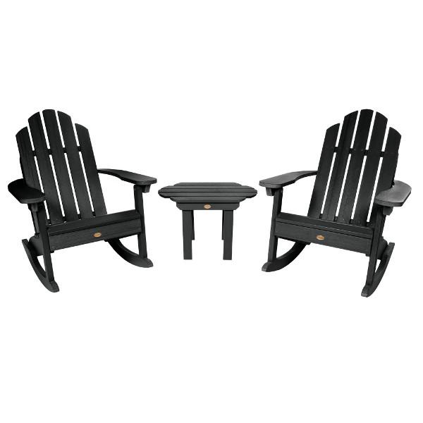 Adirondack 2 Classic Westport Rocking Chairs with 1 Classic Westport Side Table Conversation Set