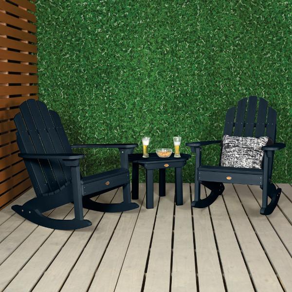 Adirondack 2 Classic Westport Rocking Chairs with 1 Classic Westport Side Table Conversation Set
