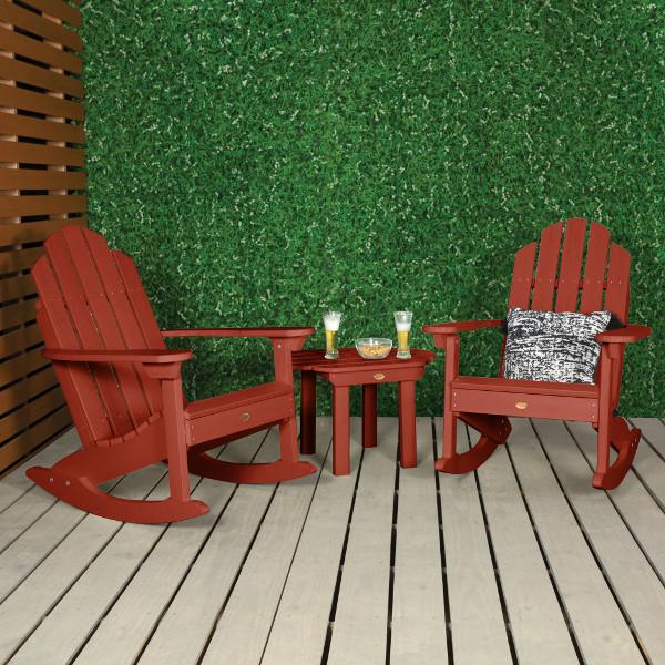 Adirondack 2 Classic Westport Rocking Chairs with 1 Classic Westport Side Table Conversation Set