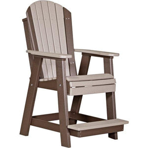 Adirondack Balcony Chair Adirondack Chair Weatherwood & Chestnut Brown