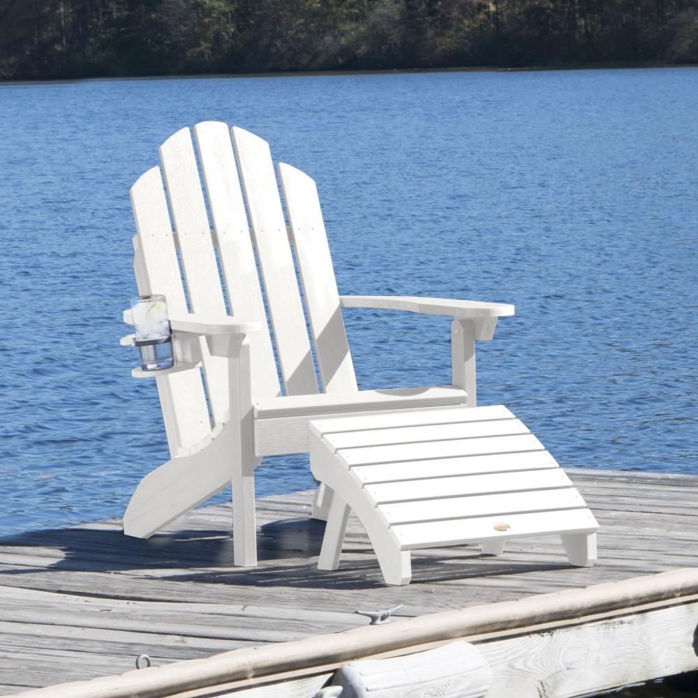 Adirondack Classic Westport Chair with Cup Holder &amp; Folding Ottoman - The Charming Bench Company