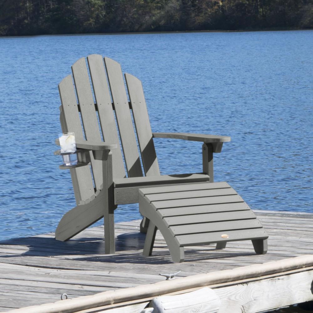 Adirondack Classic Westport Chair with Cup Holder &amp; Folding Ottoman - The Charming Bench Company