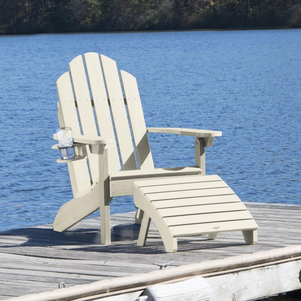 Adirondack Classic Westport Chair with Cup Holder &amp; Folding Ottoman - The Charming Bench Company