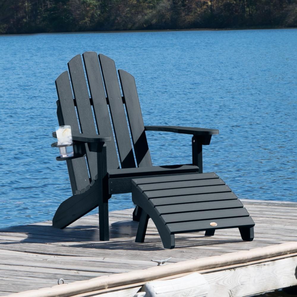Adirondack Classic Westport Chair with Cup Holder &amp; Folding Ottoman - The Charming Bench Company